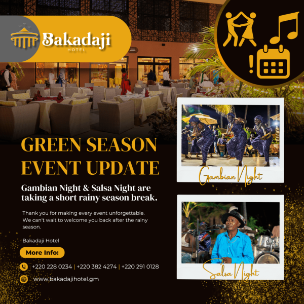 BAKADAJI HOTEL - Green season event update